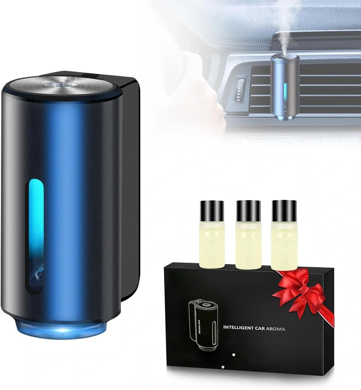 Diffuseur Intelligent Automatique pour Voiture + ( 3 Parfums Gratuits )