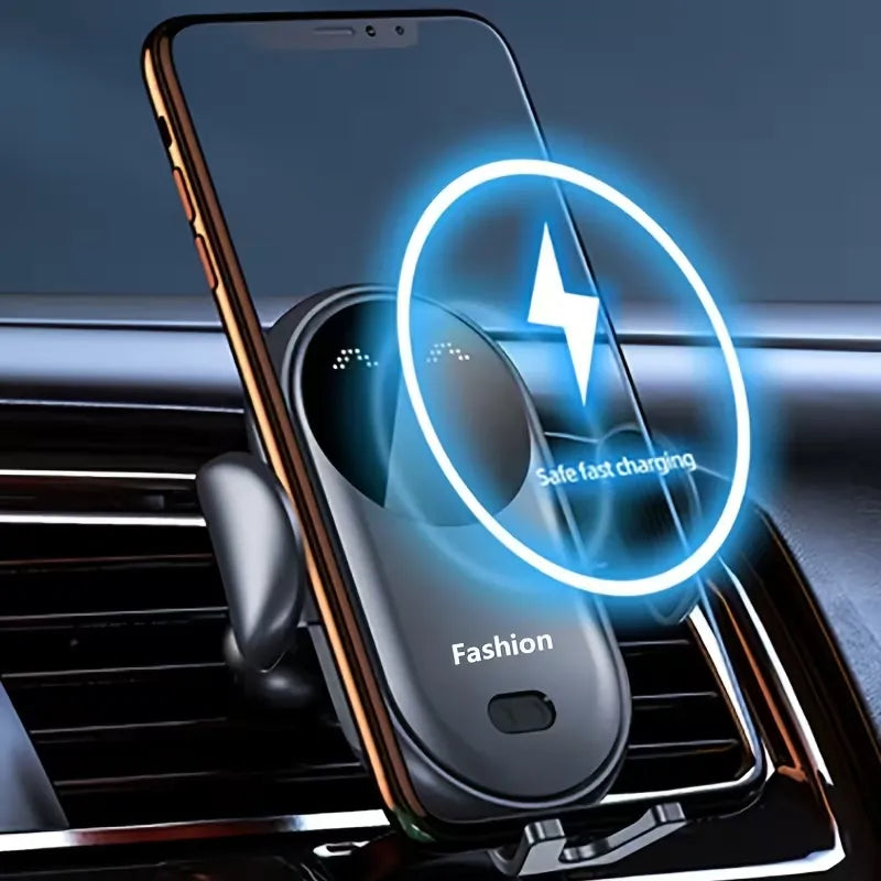 Support Auto Intelligent avec Chargeur Sans Fil - Rotation 360°