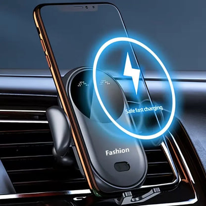 Support Auto Intelligent avec Chargeur Sans Fil - Rotation 360°