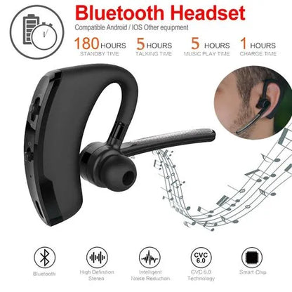 Écouteur Bluetooth Professionnel – Micro Long et Confort Tout Jour