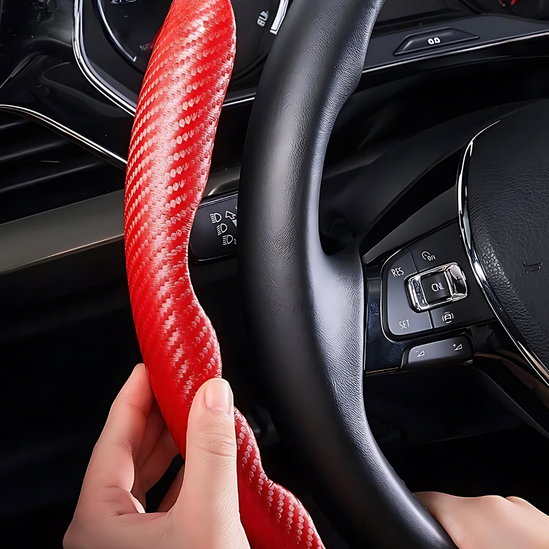 Housse de volant carbone premium : contrôle et style