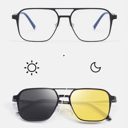 Lunettes Magnétiques 3-en-1 Polarisées – Vision Claire Jour & Nuit