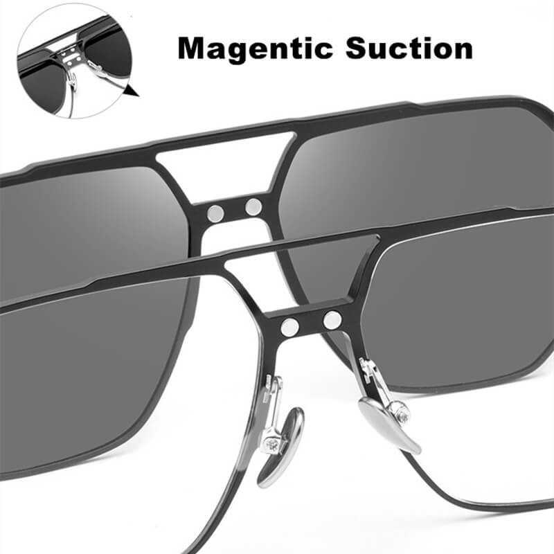 Lunettes Magnétiques 3-en-1 Polarisées – Vision Claire Jour & Nuit