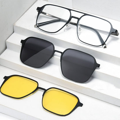 Lunettes Magnétiques 3-en-1 Polarisées – Vision Claire Jour & Nuit