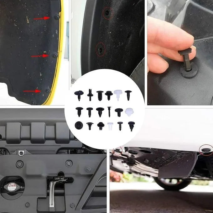 Kit 100 pièces – Clips de fixation automobile universels