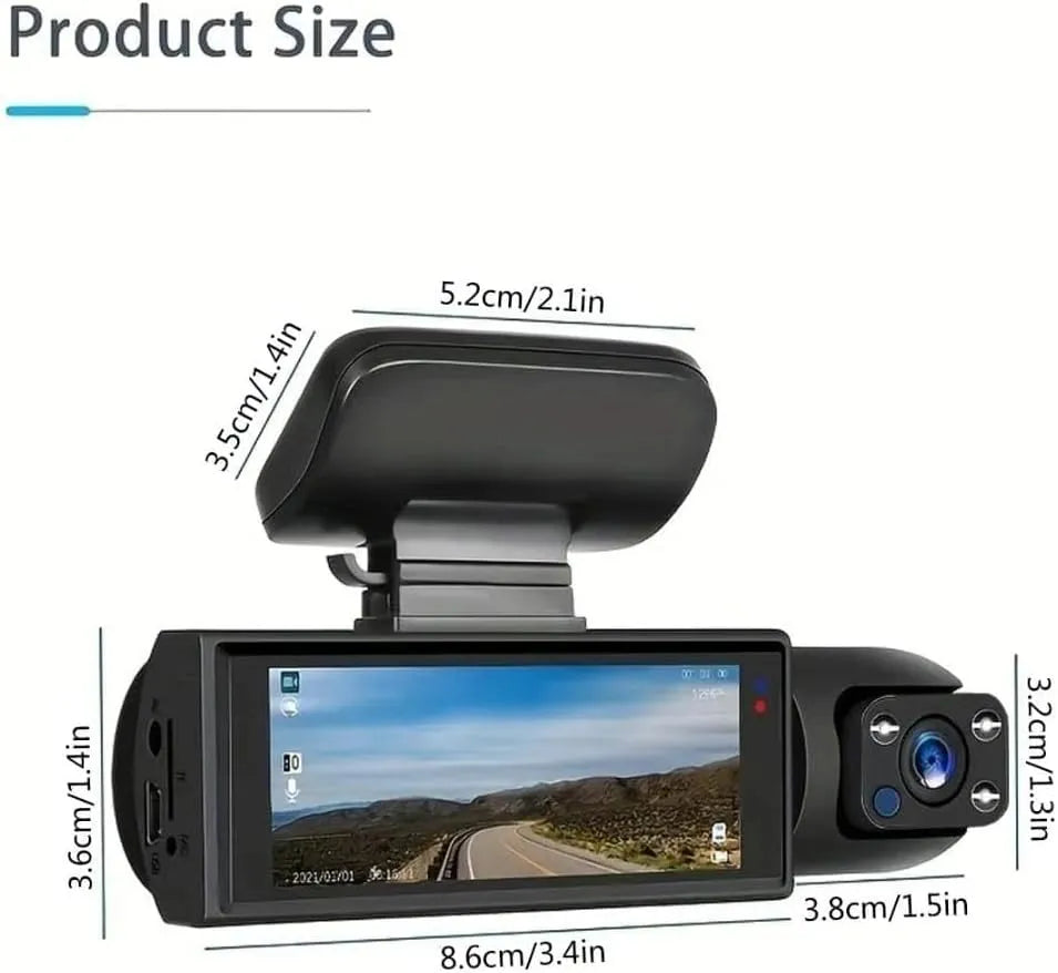Double Caméra Auto 1080P – Multifonction