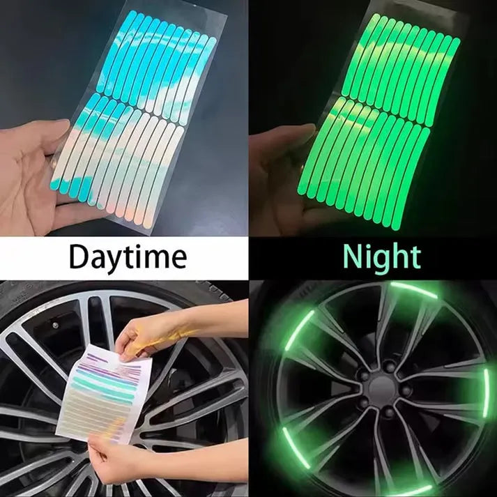 Autocollants de jante réfléchissants lumineux (20 pièces) 🚗