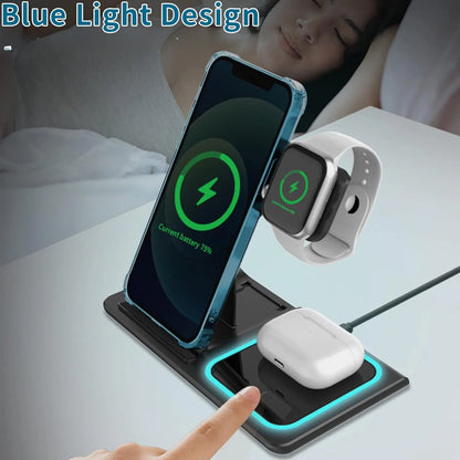 Chargeur Sans Fil Pliable 3-en-1