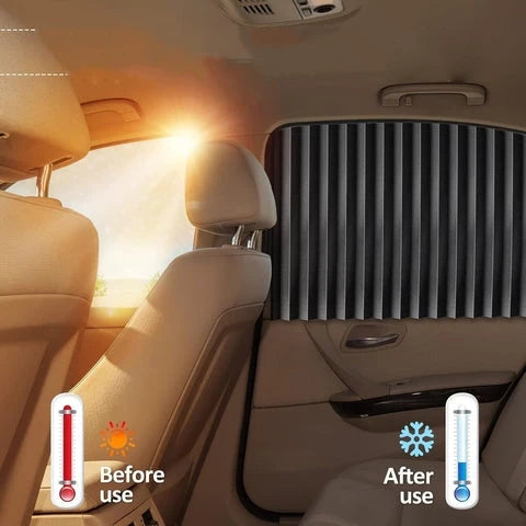 4Pcs Rideaux Magnétiques pour Fenêtres de Voiture