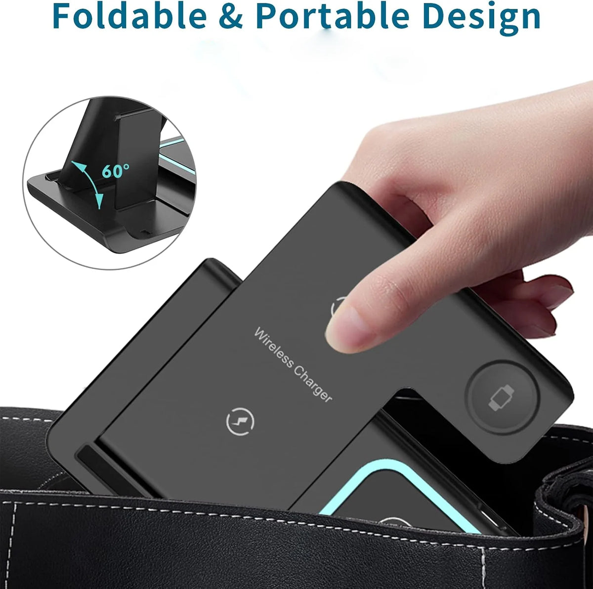 Chargeur Sans Fil Pliable 3-en-1