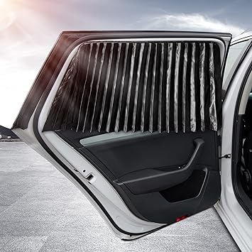 4Pcs Rideaux Magnétiques pour Fenêtres de Voiture