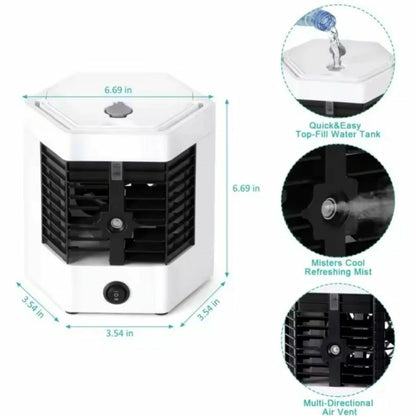 ❄️ Rafraîchisseur d'Air Portable 2-en-1 avec Brumisateur USB