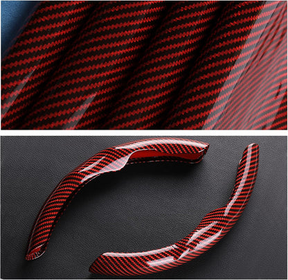 Housse de volant carbone premium : contrôle et style (Red)