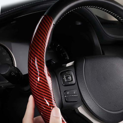 Housse de volant carbone premium : contrôle et style (Red)