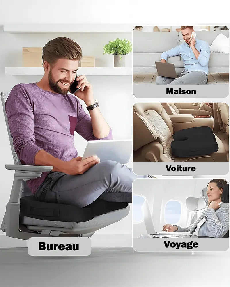 COUSSIN DE SIÈGE MÉDICAL ORTHOPÉDIQUE CONFORTABLE POUR VOITURE ET CHAISE