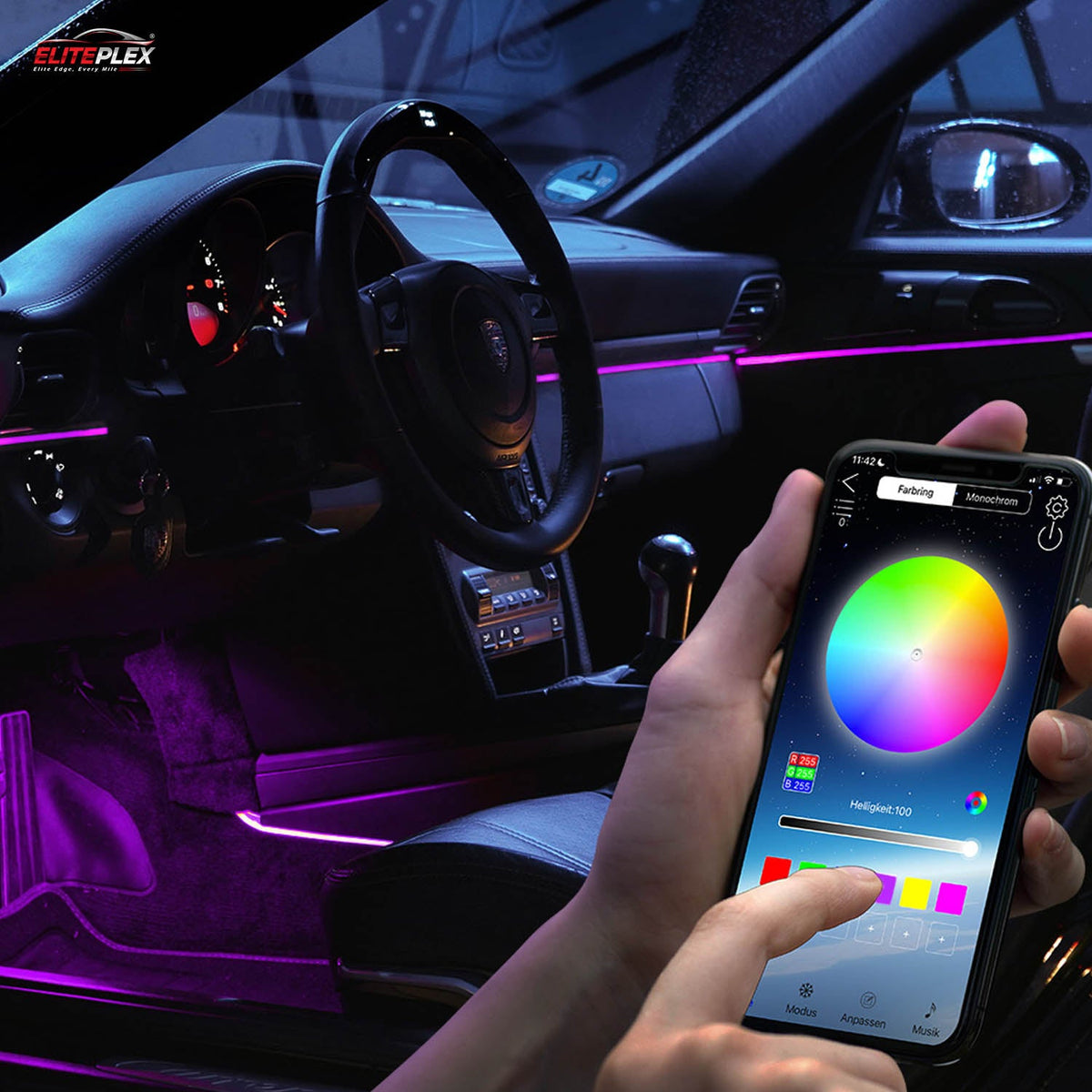 Lumières d'ambiance Premium RGB pour Voiture
