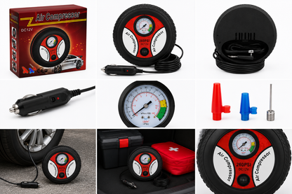 🚗 Compresseur d'Air Portable 12V – 260 PSI