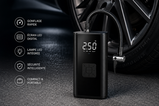 🚗 Compresseur d’Air Digital Portable – Gonflez vos pneus facilement