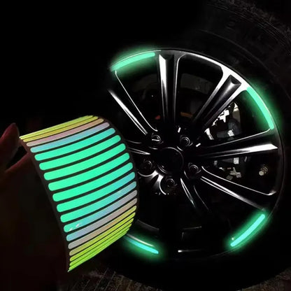 Autocollants de jante réfléchissants lumineux (20 pièces) 🚗