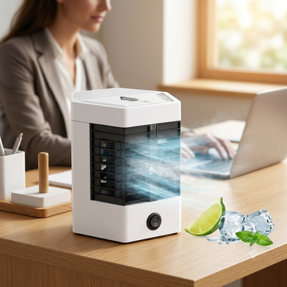 ❄️ Rafraîchisseur d'Air Portable 2-en-1 avec Brumisateur USB