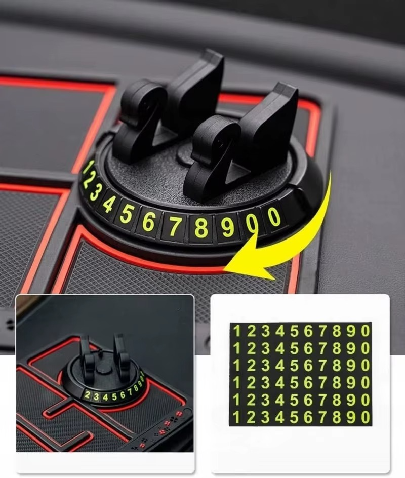 Support Téléphone Voiture 4×1 - Antidérapant avec Rotation 360°