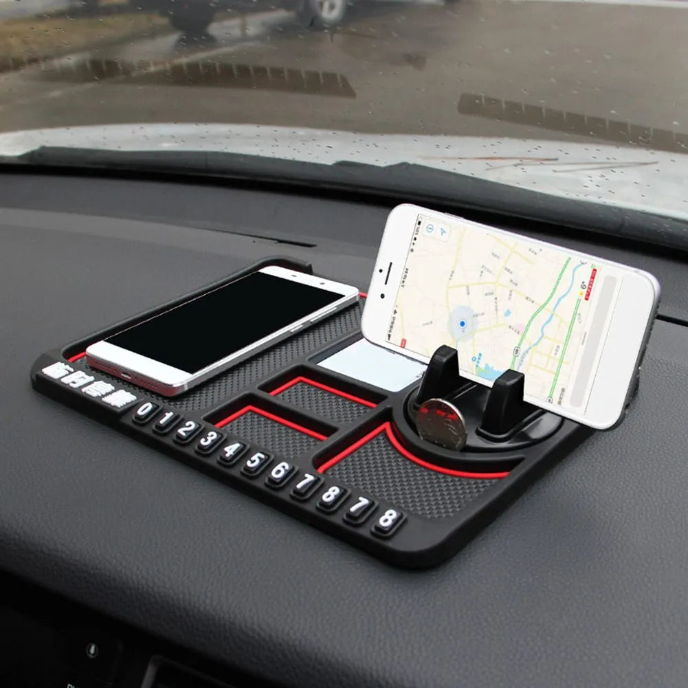 Support Téléphone Voiture 4×1 - Antidérapant avec Rotation 360°