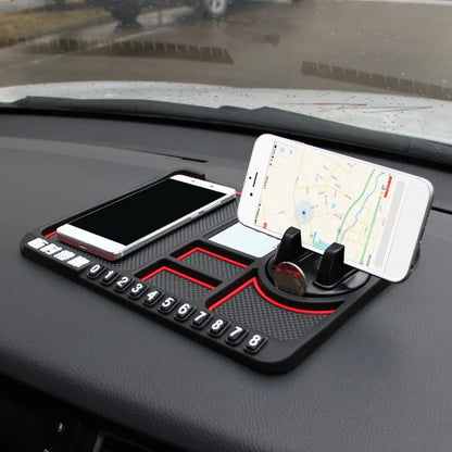 Support Téléphone Voiture 4×1 - Antidérapant avec Rotation 360°
