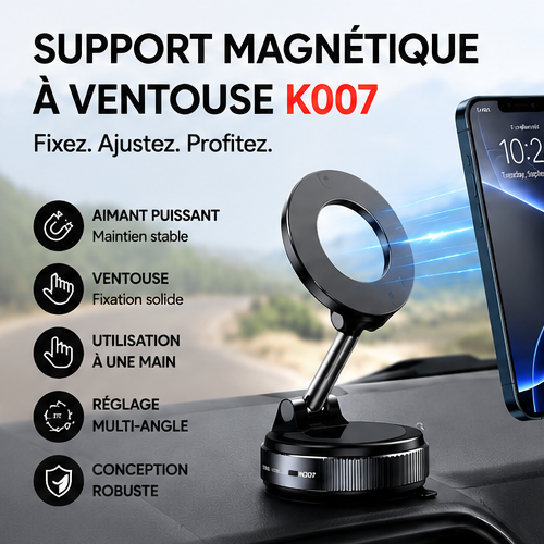 🧲 Support Magnétique à Ventouse K007