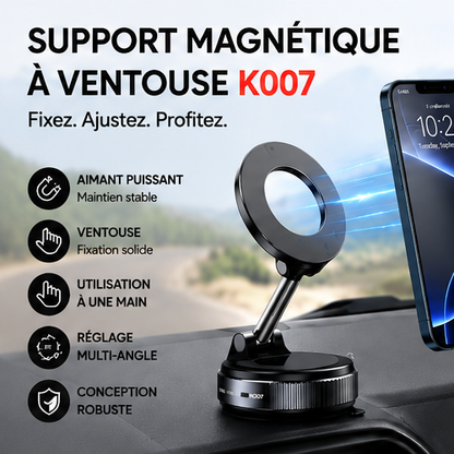 🧲 Support Magnétique à Ventouse K007
