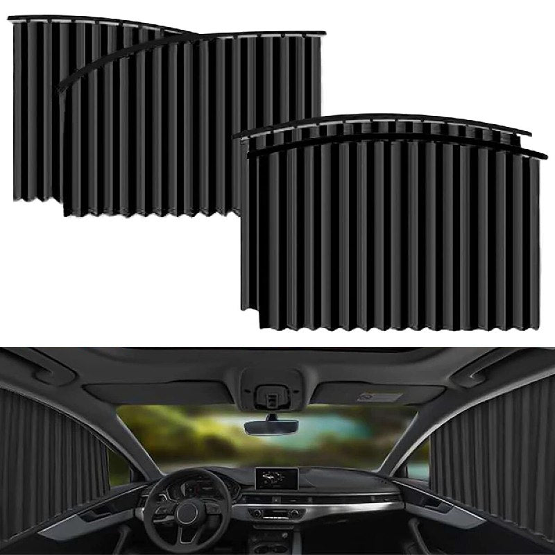 4Pcs Rideaux Magnétiques pour Fenêtres de Voiture