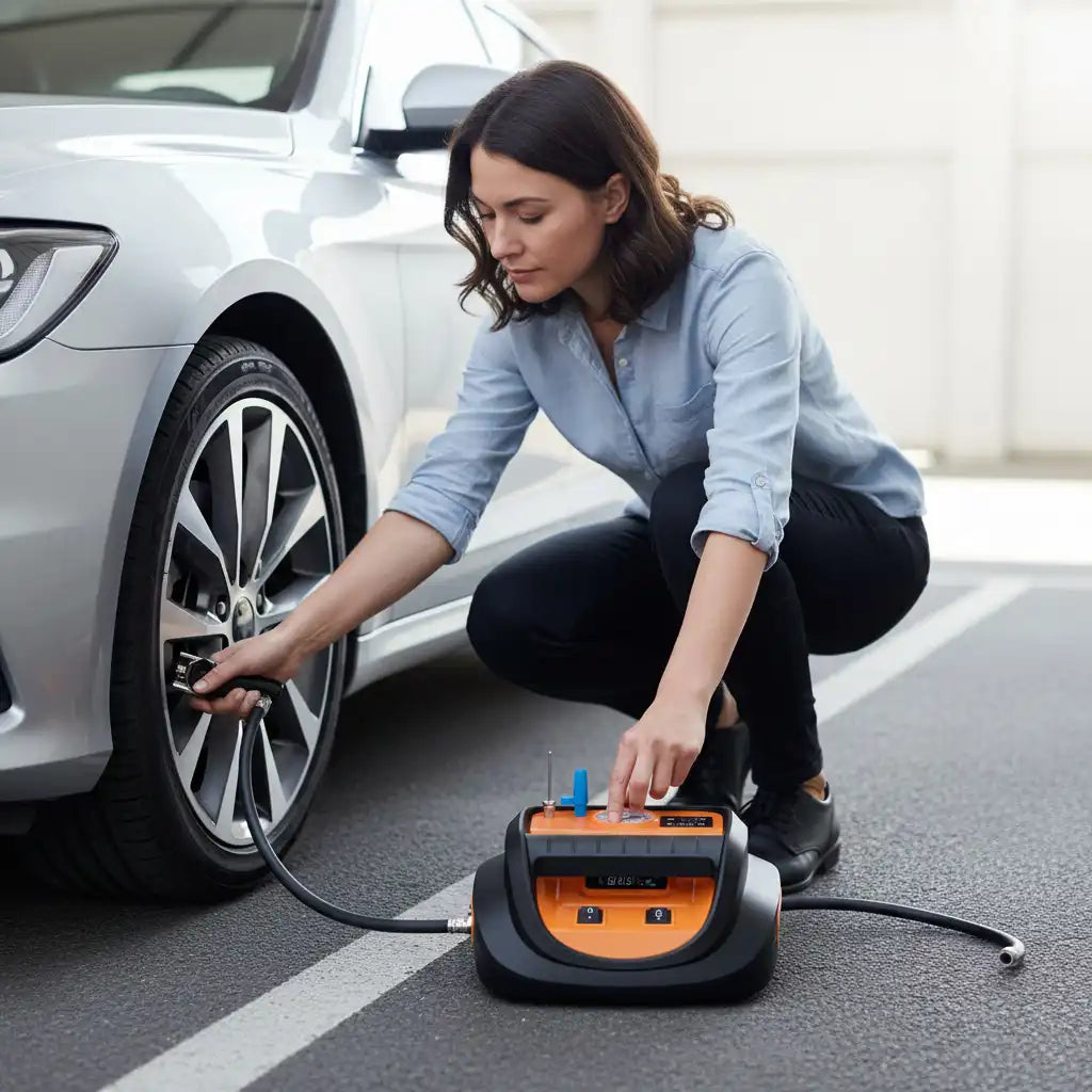 Compresseur d’Air 12V - Gonflage rapide pour pneus voiture