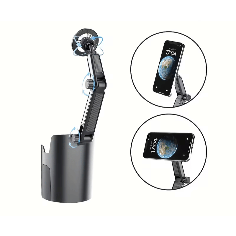 Support Intelligent Téléphone et Porte-Gobelet 2-en-1