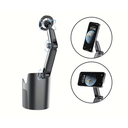 Support Intelligent Téléphone et Porte-Gobelet 2-en-1