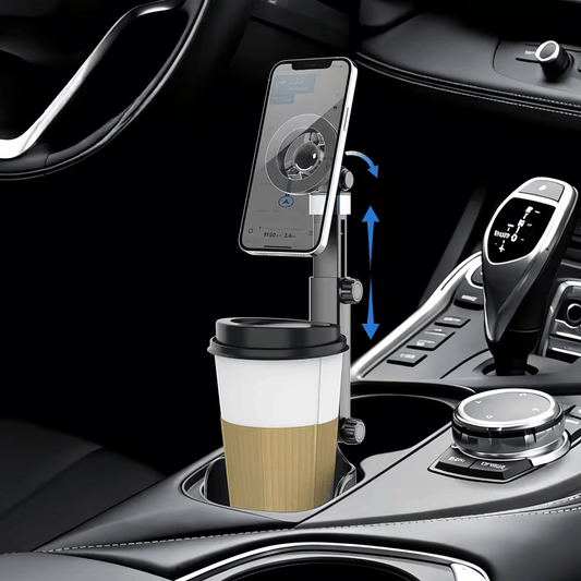 Support Intelligent Téléphone et Porte-Gobelet 2-en-1