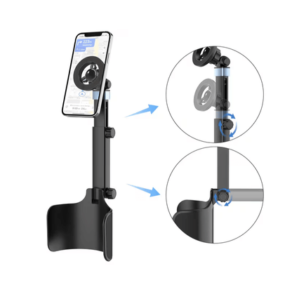 Support Intelligent Téléphone et Porte-Gobelet 2-en-1