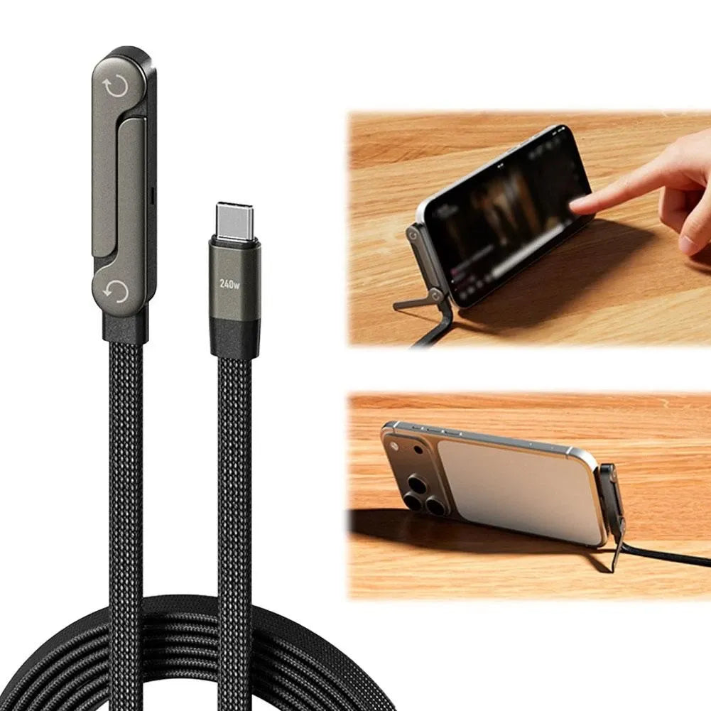 Support Téléphone Pliable avec Charge Rapide 240W (2 en 1)